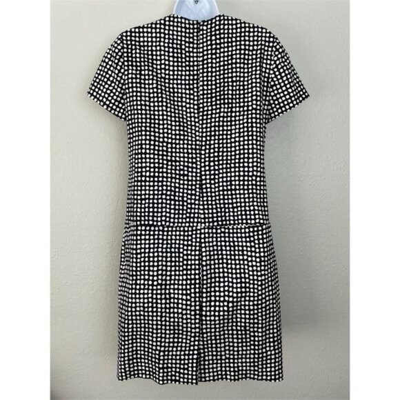 Carlisle black white polka dot front pocket shift dress 0 - Picture 7 of 13